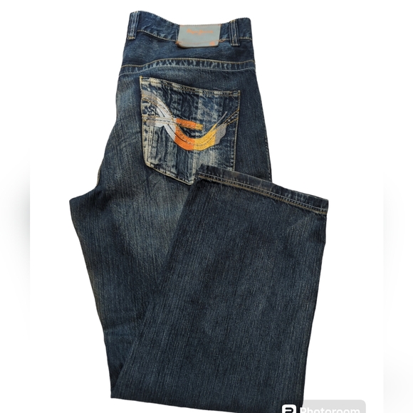 Pepe Jeans Uk Men's Size 38x33 Hip Hop Y2k Skater Hipster Baggy Logos - Picture 1 of 12